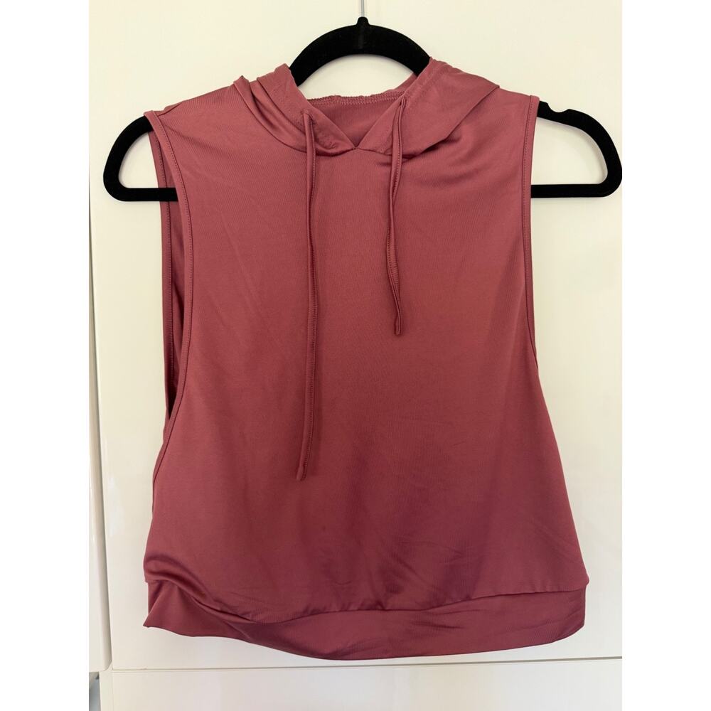 Girls Sporty, Gym or Dance Crop Style Sleeveless Hoodie